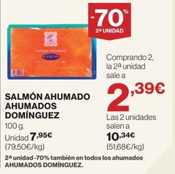 Oferta de SALMÓN AHUMADO AHUMADOS por 7,95€ en Hipercor