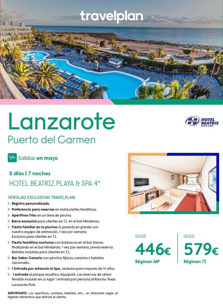 Oferta de Viajes a Lanzarote por 446€ en Travelplan