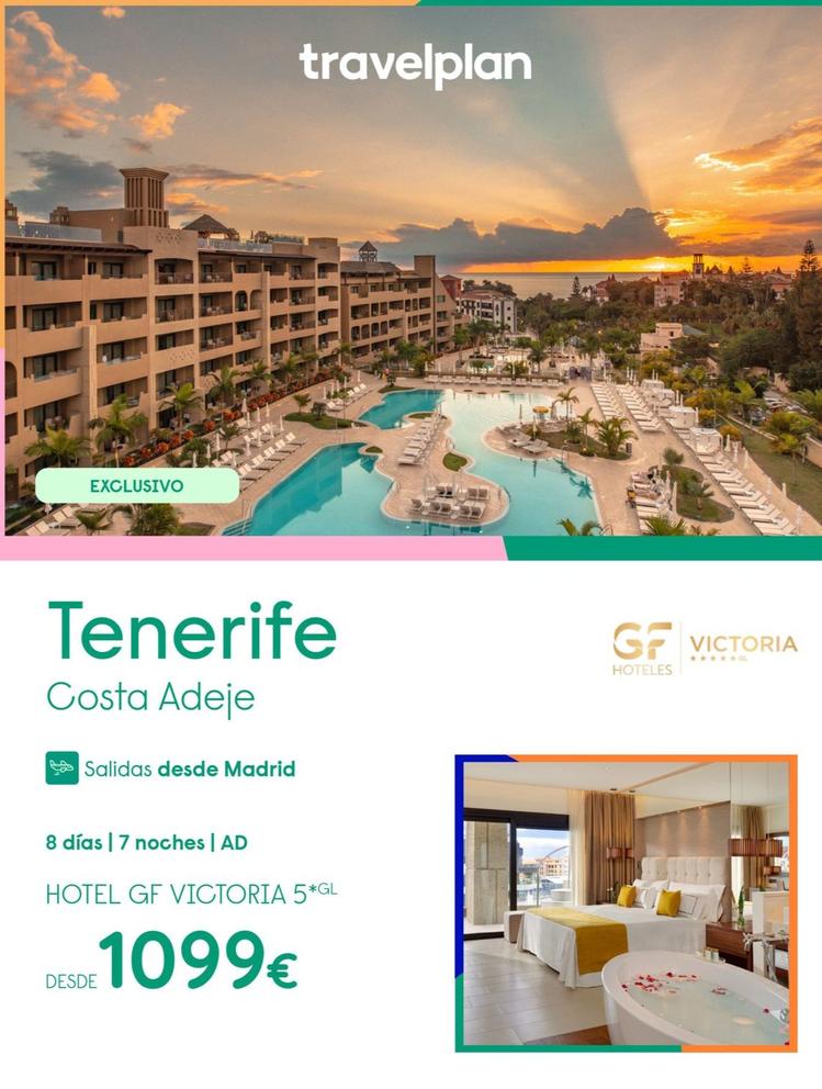 Oferta de Viajes a Tenerife por 1099€ en Travelplan
