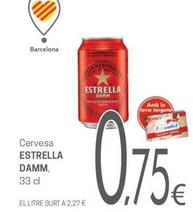 Oferta de Cerveza por 0,75€ en Valvi Supermercats