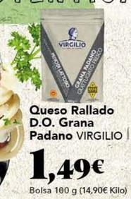 Oferta de Virgilio - Queso Rallado D.o. Grana Padano por 1,49€ en Gadis