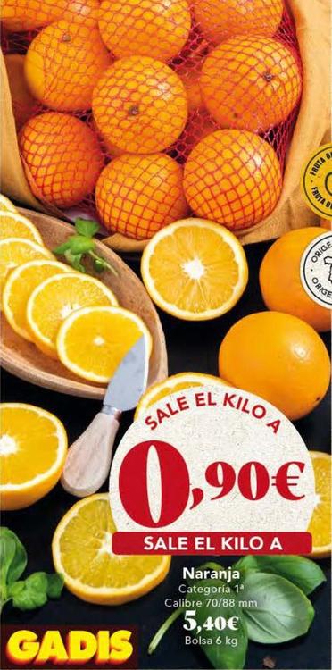 Oferta de Naranjas por 0,9€ en Gadis