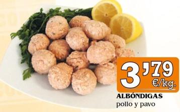 Oferta de Albóndigas Pollo Y Pavo por 3,79€ en Congelados Copos