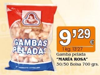 Oferta de Maria Rosa - Gamba PElada por 9,29€ en Congelados Copos