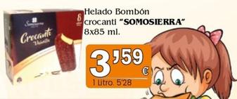 Oferta de Somosierra - Helado Bombon Crocanti por 3,59€ en Congelados Copos