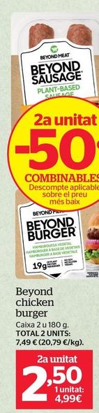Oferta de Beyond - Chicken Burger por 4,99€ en La Sirena