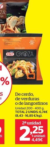 Oferta de Vici - De Cerdo, De Verduras O De Langostinos por 4,49€ en La Sirena