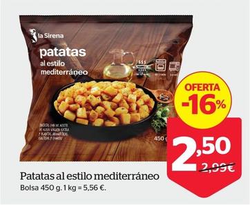 Oferta de Patatas Al Estilo Mediterráneo por 2,5€ en La Sirena