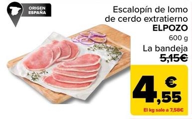 Oferta de Elpozo - Escalopín De Lomo De Cerdo Extratierno   por 4,55€ en Carrefour