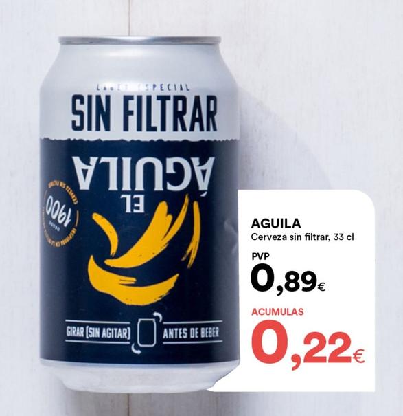 Oferta de Cerveza por 0,89€ en SUPER AMARA