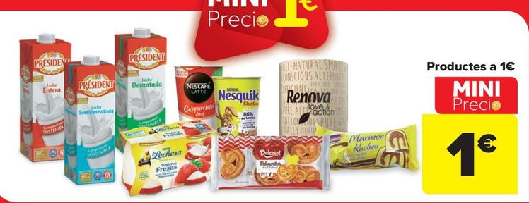 Oferta de President/Necafe/Nestle/Renova/Marmor Kuchen - Productes  por 1€ en Carrefour Express