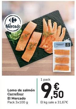 Oferta de Carrefour El Mercado - Lomo De Salmon por 9,5€ en Carrefour Express