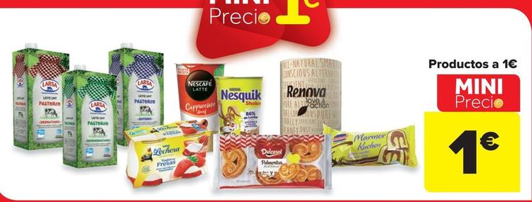 Oferta de Larsa/Nescafe/Nestle.Nescafe/Renova/Marmor Kuchen/Dulcesol - Productos por 1€ en Carrefour Express