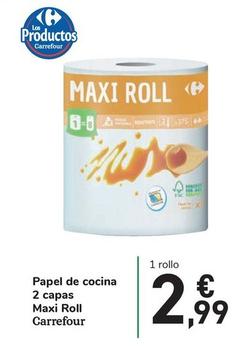 Oferta de Carrefour - Papel De Cocina 2 Capas Maxi Roll por 2,99€ en Carrefour Express