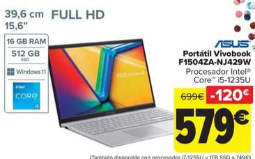 Oferta de Asus - Portátil Vivobook F1504ZA-NJ429W por 579€ en Carrefour