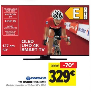 Oferta de Daewoo - TV D50DH55UQMS por 329€ en Carrefour