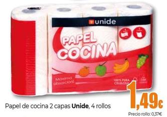 Oferta de Unide - Papel De Cocina por 1,49€ en Unide Supermercados