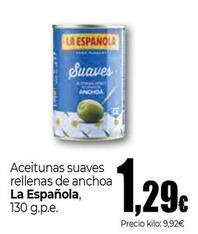Oferta de La Española - Aceitunas Suaves Rellenas De Anchoa por 1,29€ en Unide Supermercados