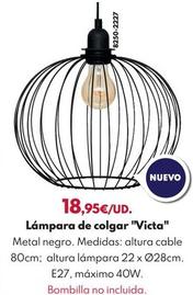 Oferta de Lámpara De Colgar "Victa" por 18,95€ en BricoCentro