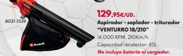 Oferta de Aspirador - Soplador- Triturador "VENTURRO 18/210" por 129,95€ en BricoCentro
