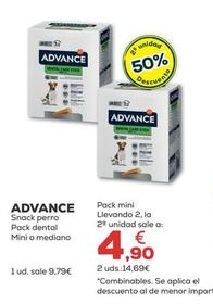 Oferta de Advance - Snack Perro Pack Dental Mini O Mediano por 9,79€ en Kiwoko