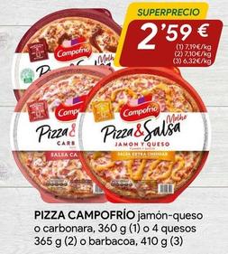 Oferta de Pizza por 2,59€ en minymas
