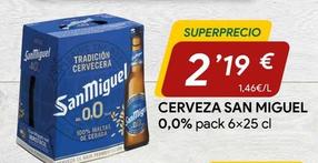 Oferta de Cerveza por 2,19€ en minymas