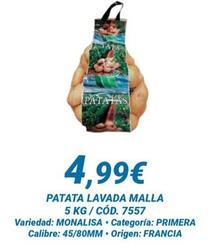 Oferta de Patata Lavada Malla por 4,99€ en Dialsur Cash & Carry