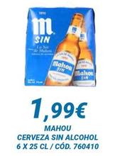 Oferta de Mahou - Cerveza Sin Alcohol por 1,99€ en Dialsur Cash & Carry