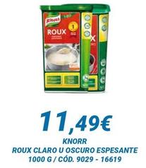 Oferta de Knorr - Roux Claro U Oscuro Espesante por 11,49€ en Dialsur Cash & Carry