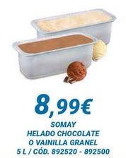 Oferta de Somay - Helado Chocolate O Vainilla Granel por 8,99€ en Dialsur Cash & Carry