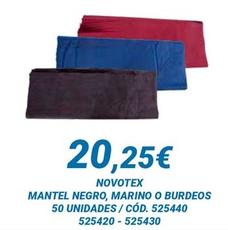 Oferta de Novotex - Mantel Negro, Marino O Burdeos por 20,25€ en Dialsur Cash & Carry
