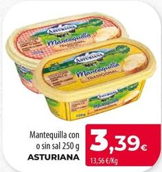 Oferta de Asturiana - Mantequilla Con O Sin Sal por 3,39€ en Spar Tenerife