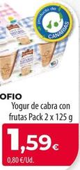 Oferta de El Tofio - Yogur De Cabra Con Frutas por 1,59€ en Spar Tenerife