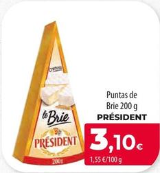 Oferta de Président - Puntas De Brie por 3,1€ en Spar Tenerife