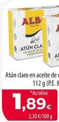 Oferta de Albo - Atún En Aceite De Oliva  por 1,89€ en Spar Tenerife