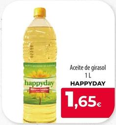 Oferta de Happyday - Aceite De Girasol por 1,65€ en Spar Tenerife