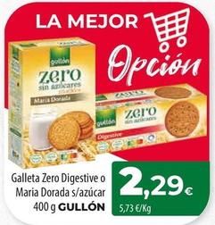 Oferta de Gullón - Galleta Zero Digestive O Maria Dorada S/azúcar por 2,29€ en Spar Tenerife