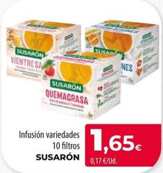Oferta de Susarón - Infusión Variedades 10 Filtros por 1,65€ en Spar Tenerife