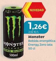 Oferta de Monster - Bebida Energética Energy Zero Lata por 1,26€ en Spar Tenerife