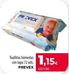 Oferta de Prevex - Toallitas Húmedas Con Tapa por 1,15€ en Spar Tenerife