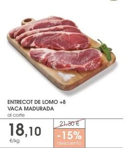 Oferta de Entrecot De Lomo +8 Vaca Madurada por 18,1€ en Supermercados Plaza