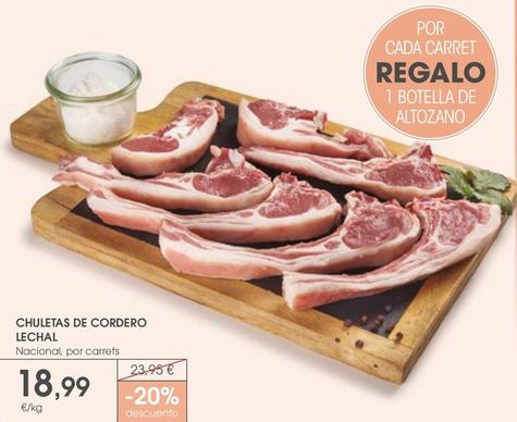 Oferta de Chuletas De Cordero Lechal por 18,99€ en Supermercados Plaza