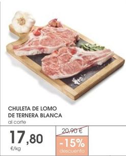 Oferta de Chuleta De Lomo De Ternera Blanca por 17,8€ en Supermercados Plaza