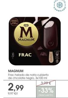Oferta de Magnum - Frac Helado De Nata Cubierto De Chcolate Negro por 2,99€ en Supermercados Plaza