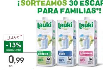 Oferta de Lauki - Leche Entera por 0,99€ en Supermercados Plaza