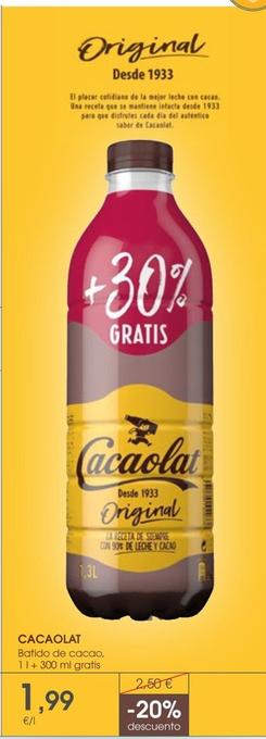 Oferta de Cacaolat - Batido De Cacao por 1,99€ en Supermercados Plaza