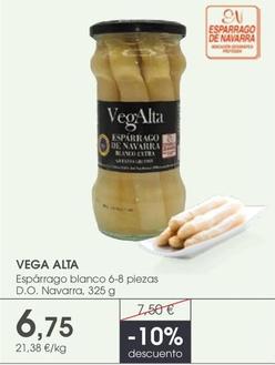 Oferta de Vega Alta Espárrago Blanco 6-8 Piezas D.o. Navarra por 6,75€ en Supermercados Plaza