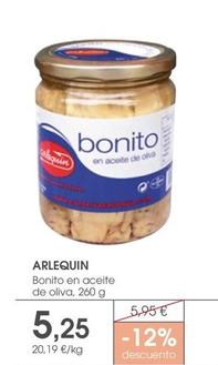 Oferta de Arlequin - Bonito En Aceite De Oliva por 5,25€ en Supermercados Plaza