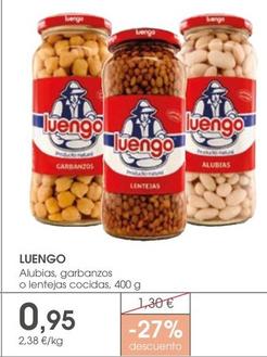 Oferta de Luengo - Alubias, Garbanzos O Lentejas Cocidas por 0,95€ en Supermercados Plaza